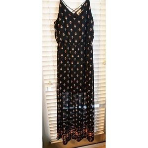 Aztec print maxi dress